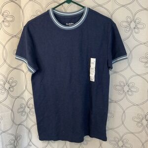 New‎ Goodfellow & Co. Men's Standard Fit Dark Blue Short Sleeve Shirt Size Small